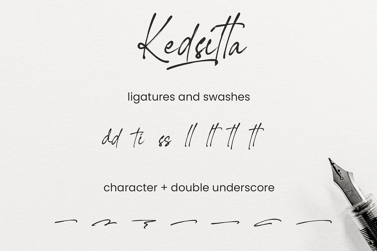 Kedsita Signature Font, a Handwritten Font by Moodtype (Photo 11 of 12)