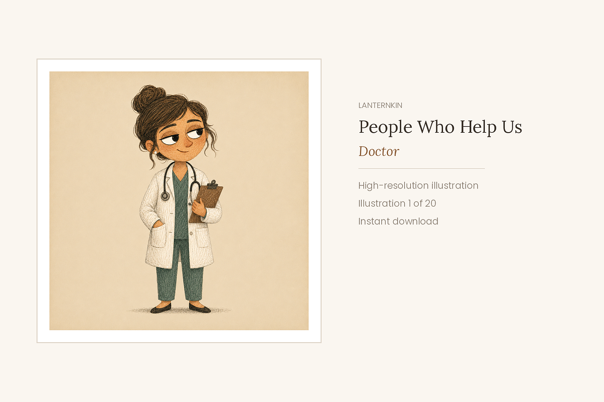 People Who Help Us Clip Art, a Person Illustration by LanternkinStudio (Photo 10 of 13)