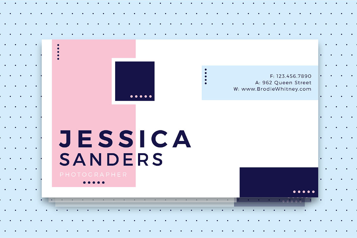 Jessica Sanders Business Card, a Business Card Template by D | S Creative Design (Photo 2 of 4)
