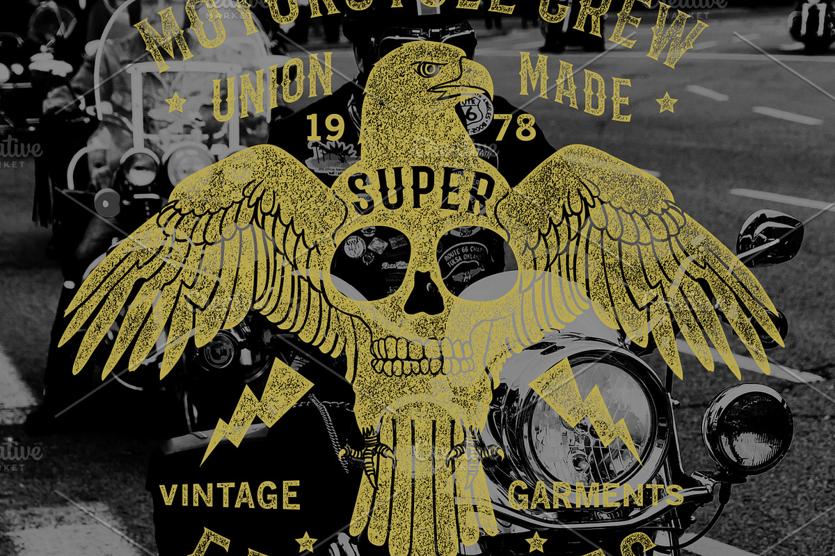 PACK OF 6 VINTAGE TEE VECTOR PRINTS, an Illustration by MKE Print Lab. (Photo 9 of 10)