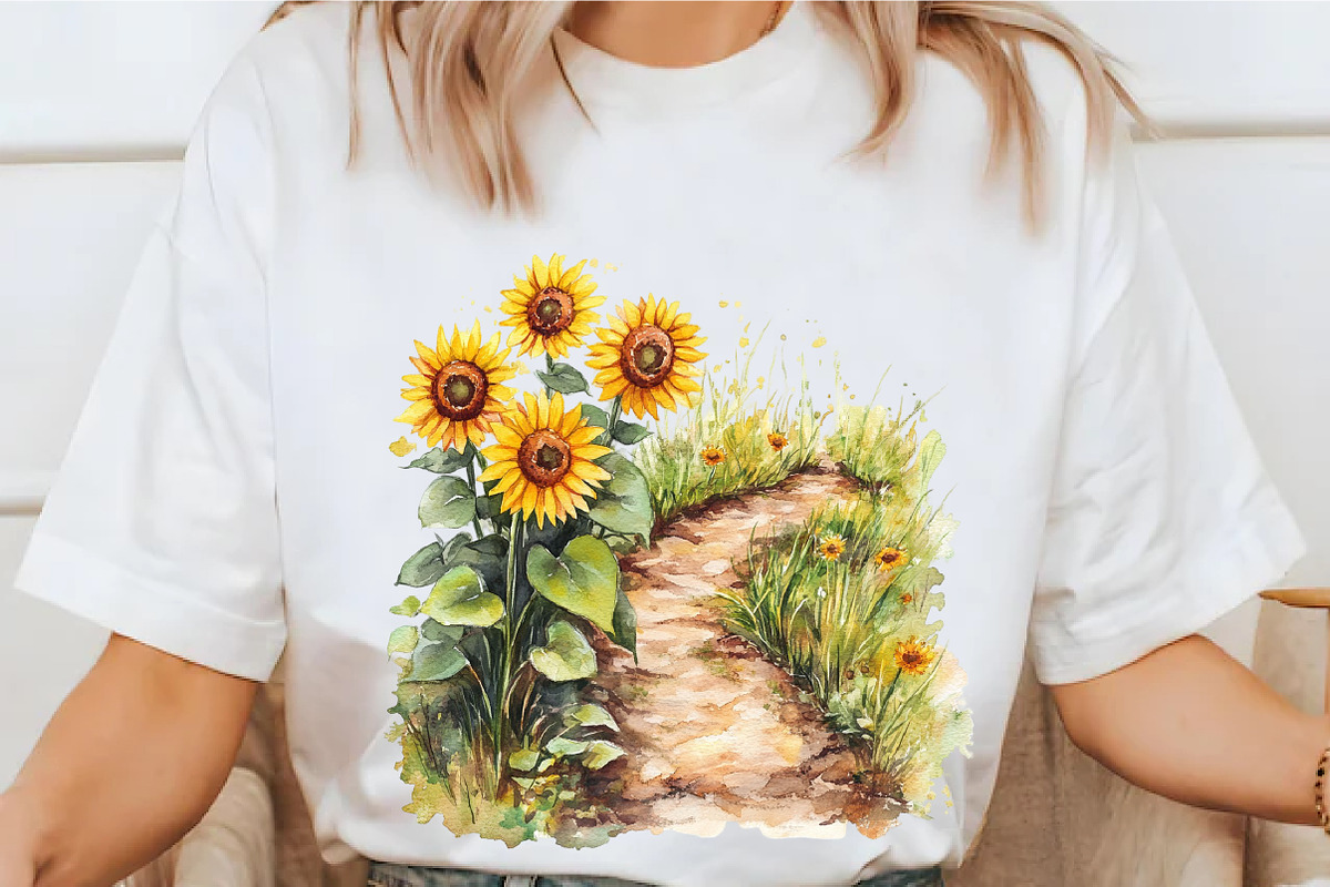 Watercolor Summer Pathway Clipart, an Illustration by designcity5 (Photo 3 of 5)