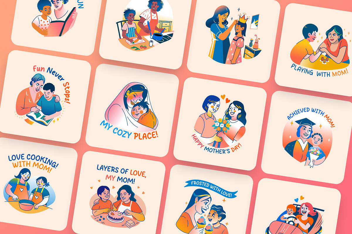 Animated Mothers Day Stickers, an Emoji Icon by Vectors Market (Photo 3 of 5)