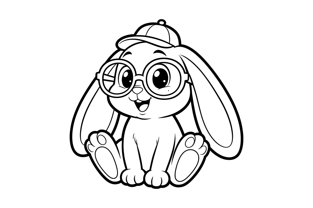 Cartoon Animals Coloring Page Set, an Animal Illustration by dx_vect (Photo 3 of 7)