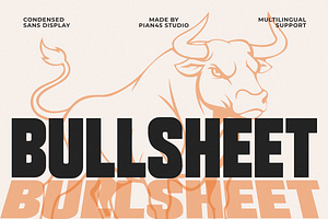 Bullsheet - Bold Condensed Sans Font