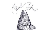 Salmon & Fish vector sketch, a Food Illustration by Aquatinta (Thumbnail 13 of 13)