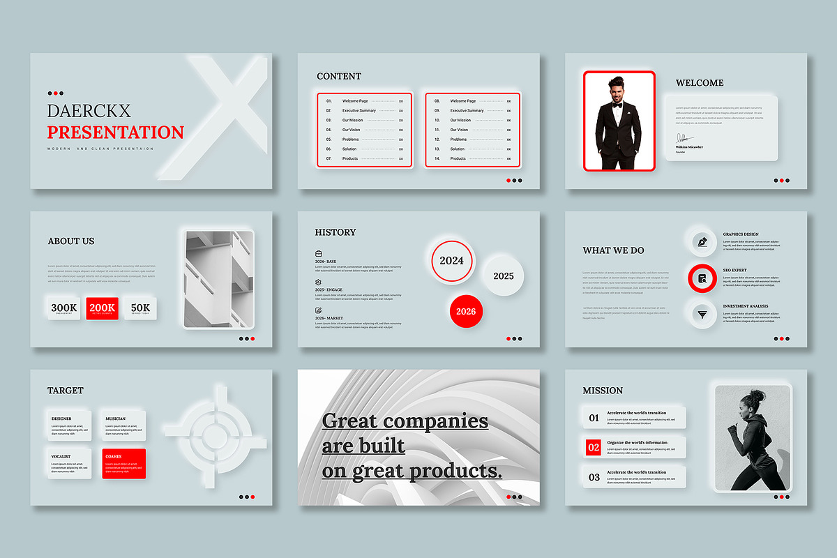 Modern & Clean Business PowerPoint, a Presentation Template by Mighty-Slide (Photo 2 of 5)