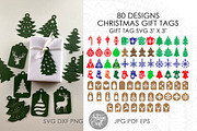 Christmas gift tag SVG cut files, an Object Graphic by Artisan Craft (Thumbnail 1 of 5)