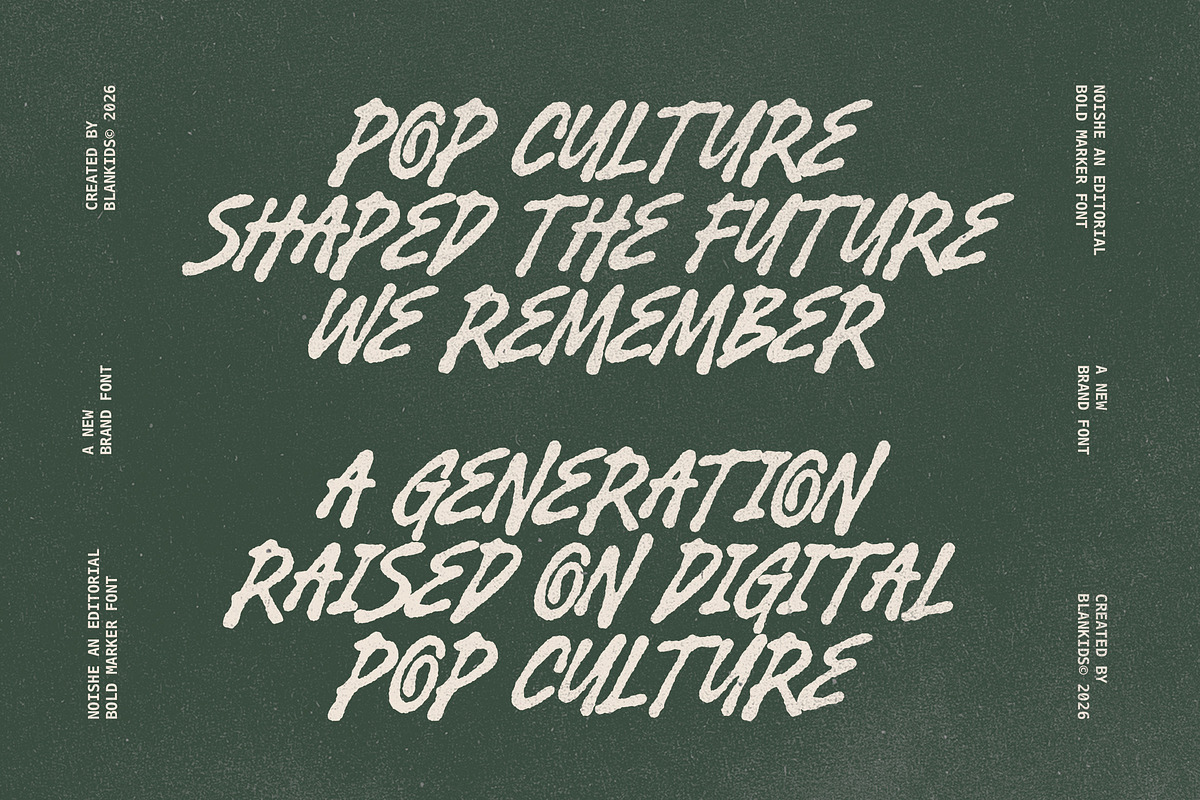 Noishe - Editorial Bold Marker Font, a Handwritten Font by Blankids Studio (Photo 7 of 11)