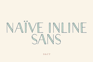 Naive Inline Sans Font Collection