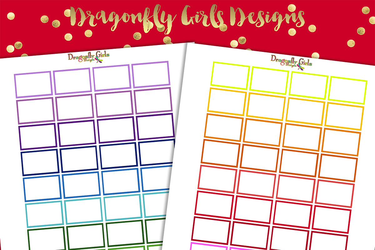 Rainbow Organizational Stickers, a Graphic by Dragonfly Girls Designs (Photo 6 of 7)
