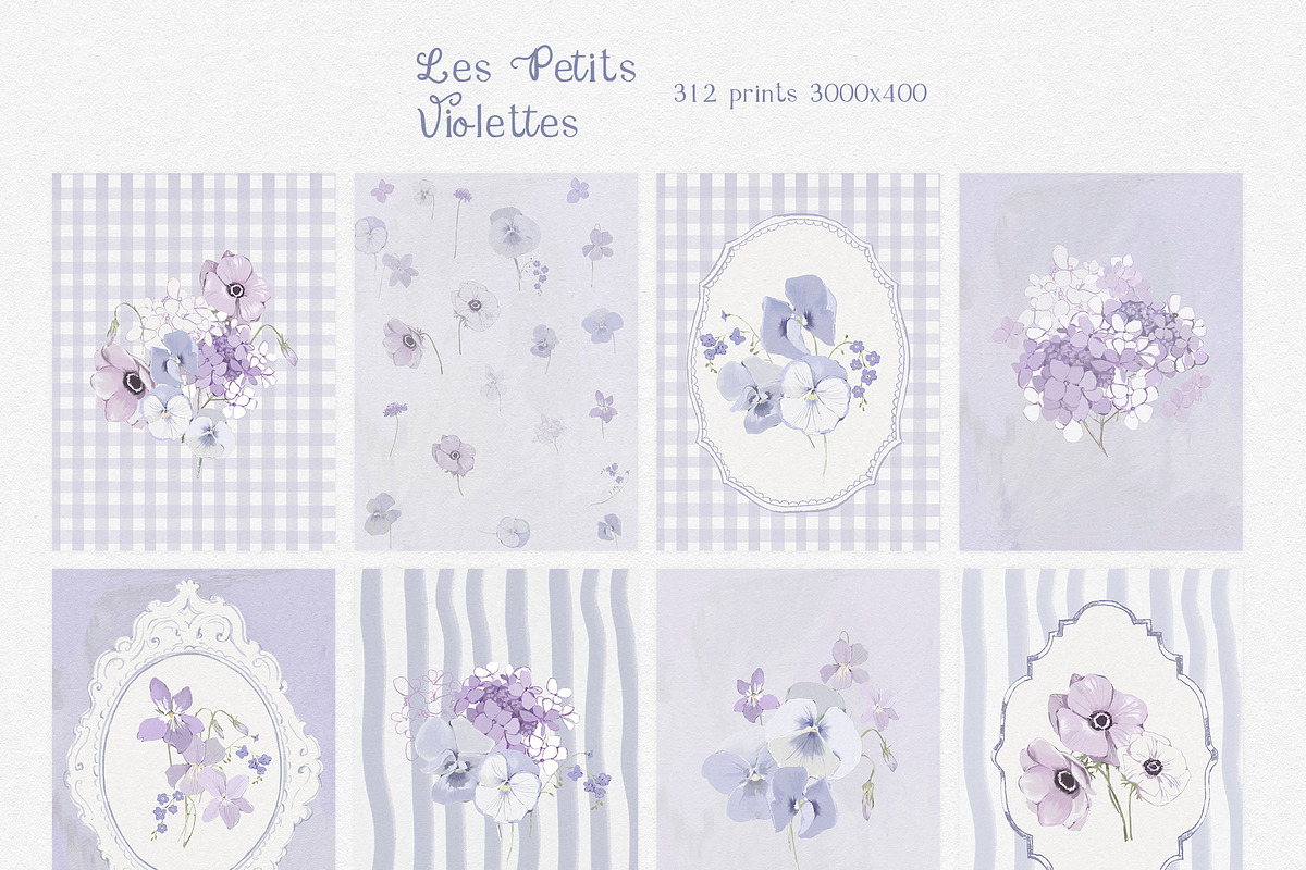 Purple Cottagecore Flowers PNG, a Decorative Illustration by whiteheartdesign (Photo 13 of 17)