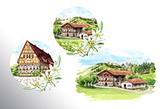 Welcome to Germany. Watercolor set, an Illustration by Daria Ustiugova (Thumbnail 10 of 15)