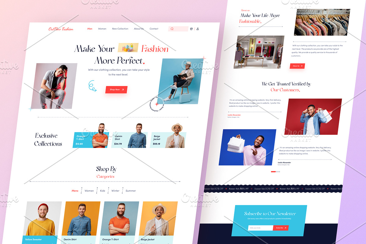 Fashion E-Commerce Website Template, a Landing Page Template by Tanvir Ahammed Tamim (Photo 1 of 4)