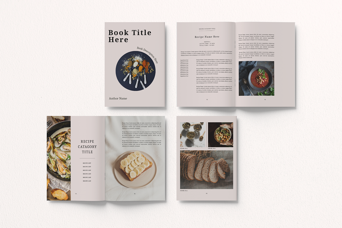 C R A V I N G | Recipe Book Canva Template preview 5