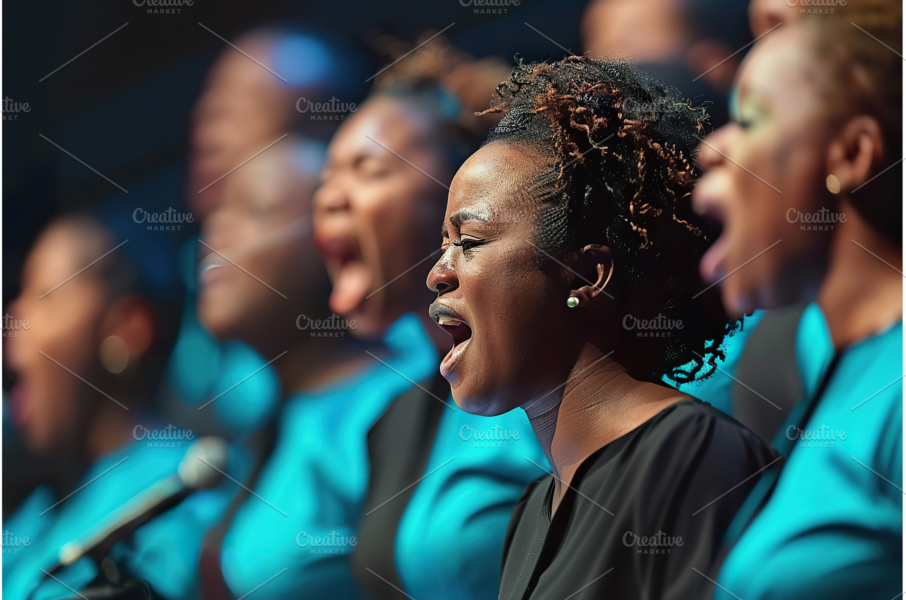 Choir Singing in Harmony During, a Person Photo by Lermont51