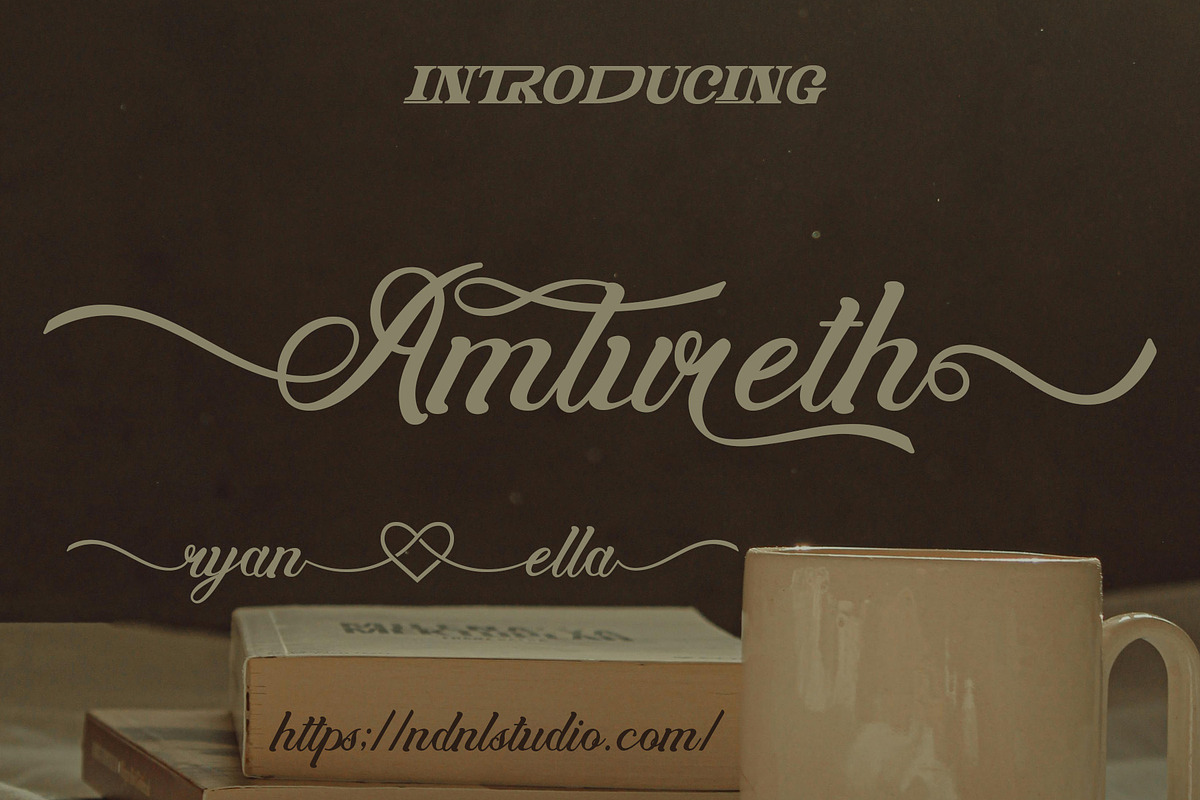 Amlureth – Calligraphy Font, a Script Font by NDNL Studio (Photo 1 of 8)