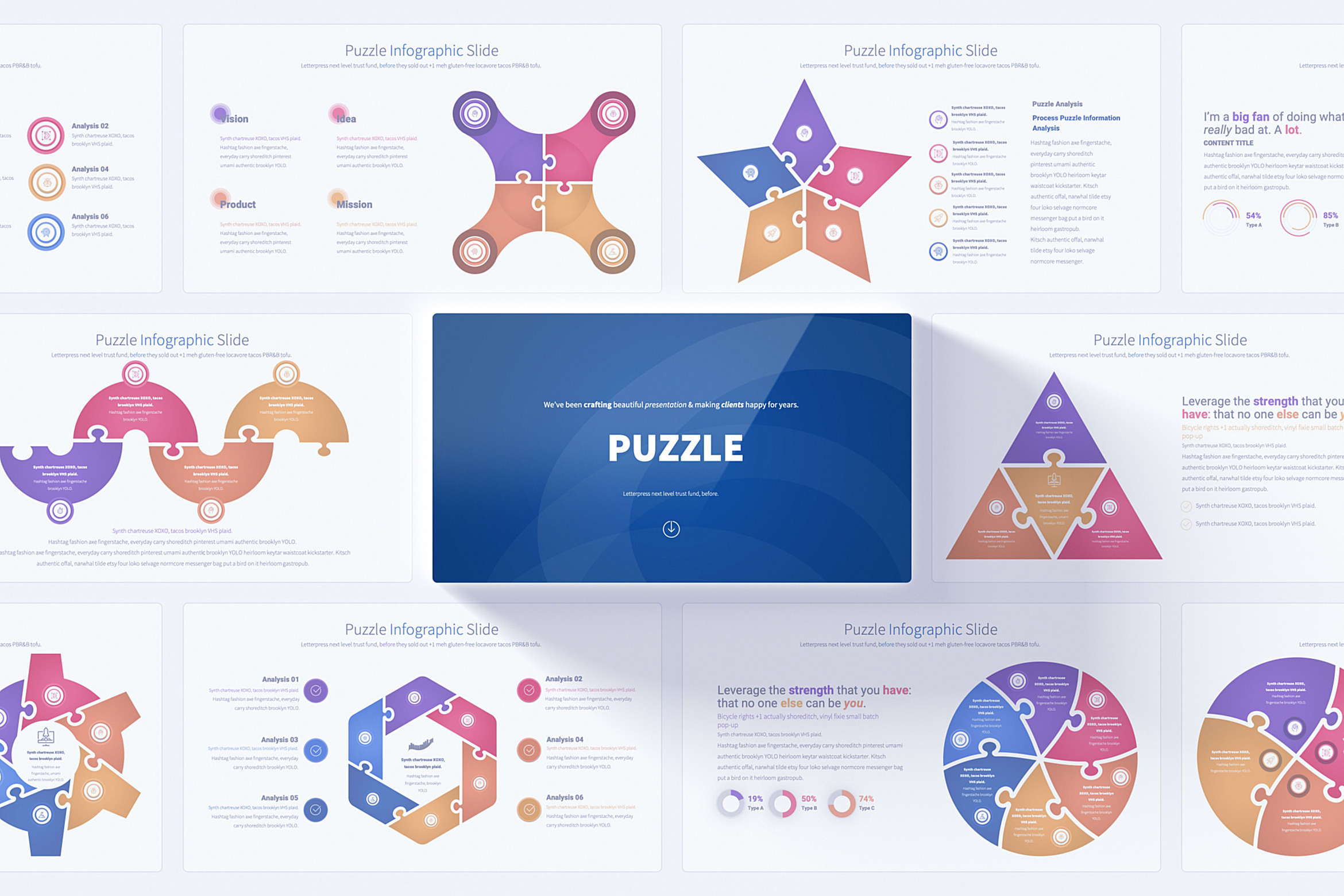 Puzzle PowerPoint Slides, a Presentation Template by Pulsecolor