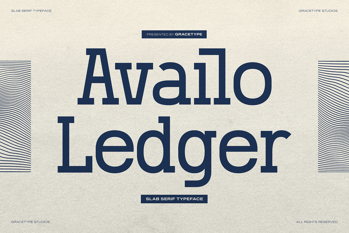 Availo Ledger | Slab Serif Typeface, a Slab Serif Font by gracetype_studio (Photo 1 of 12)