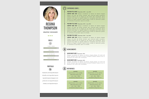 The Regina Resume Pack - Green