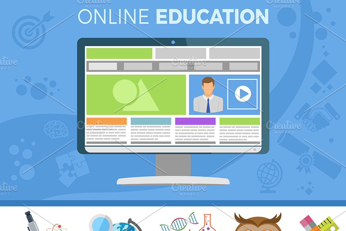 Online Education Concepts, an Education Illustration by TAlex (Photo 6 of 6)
