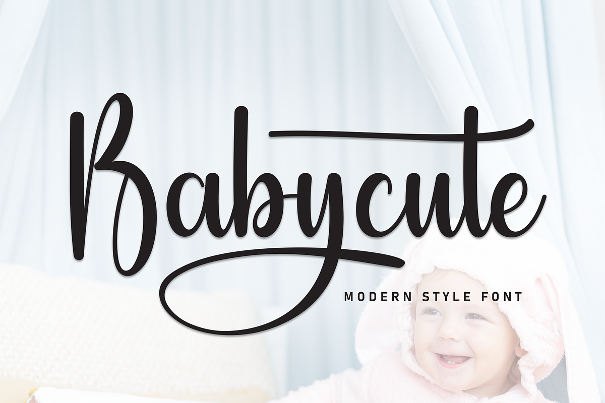 babycute | Script Font, a Handwritten Font by Scratchones (Photo 1 of 9)