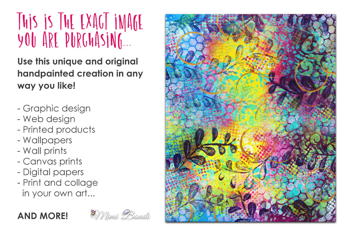 Handpainted abstract background 9, an Illustration by Mimi Bondi Studio (Photo 2 of 6)