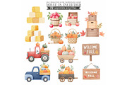 Watercolor Scarecrow Clipart Fall, an Illustration by CharmClipart (Thumbnail 8 of 9)