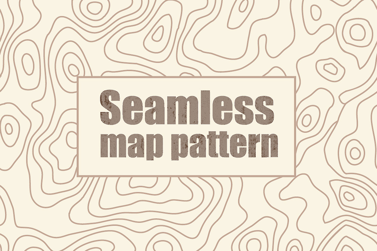 Seamless map pattern, a Pattern Graphic by AlexZeL (Photo 1 of 7)