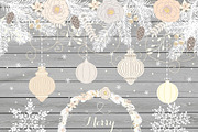 Rustic vintage Christmas, a Decorative Illustration by burlapandlace (Thumbnail 2 of 3)