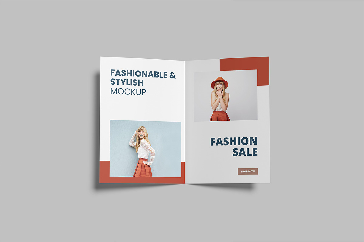 A4 Bifold Brochure Mockup, a Brochure Template by lamorastudio (Photo 3 of 11)