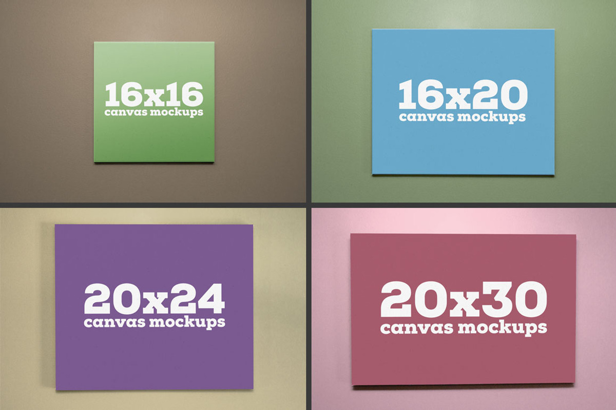 Canvas Mockup Bundle, a Print Template by Saunter Studios (Photo 1 of 5)