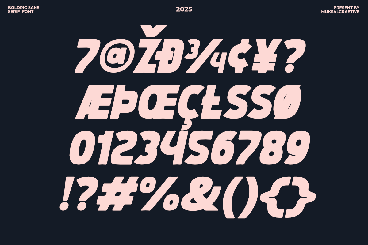 Boldric - Bold Industrial Sans Serif, a Sans Serif Font by Muksal Creative (Photo 8 of 13)