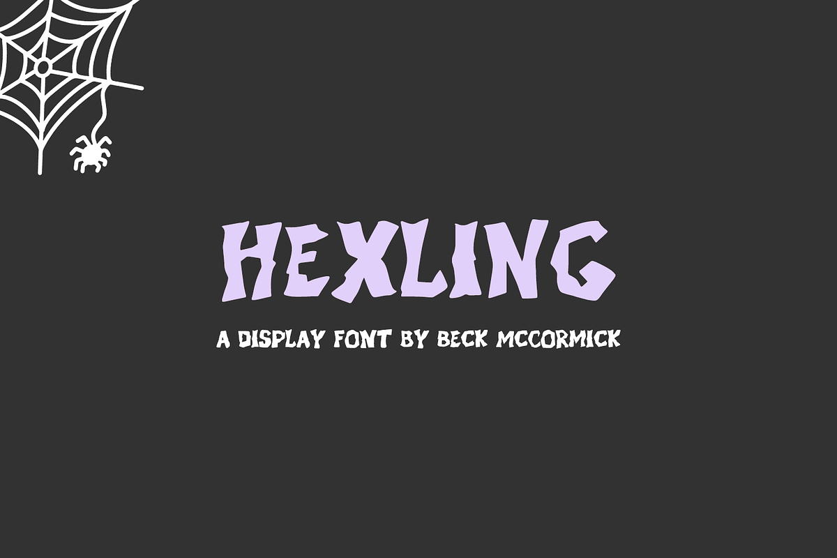 Hexling - A Scary Display Font, a Handwritten Font by Beck McCormick (Photo 1 of 10)