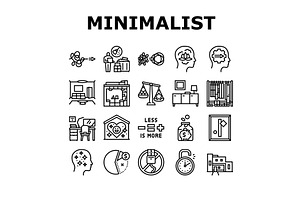 minimalist mind man person icons set, an Object Illustration by pikepicture