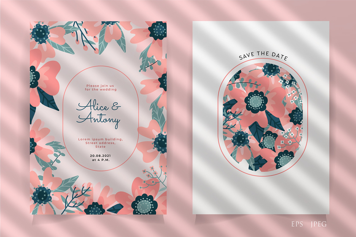 Wild rose wedding collection, an Invitation Template by Lana Sham (Photo 4 of 11)