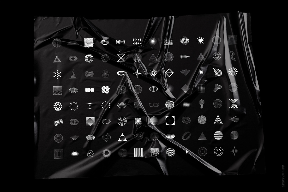 Abstract Shapes: 100 Design Elements, an Object Graphic by Samolevsky (Photo 2 of 21)