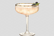 Blackberry Champagne Cocktail, an Illustration by 1801Prints (Thumbnail 4 of 4)