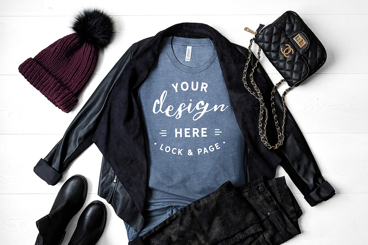 T-Shirt Mockup Bundle Bella Canvas, a Shirt Mockup by lock and page (Photo 41 of 71)