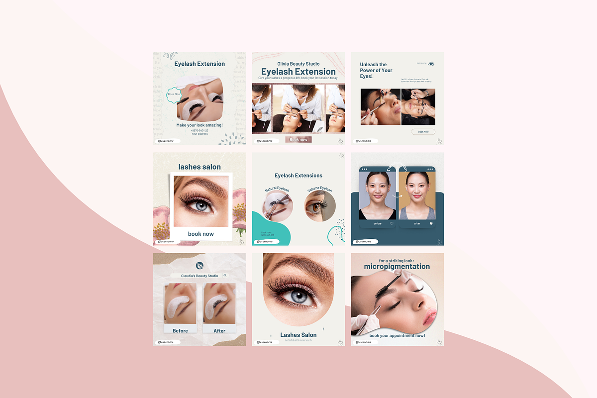 Lash Tech Instagram Template, a Social Media Template by Adored Templates (Photo 2 of 10)