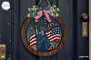 Patriotic Door Sign Bundle, a Decorative Illustration by svgocean (Thumbnail 11 of 16)