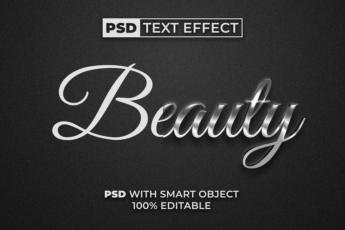 Silver Text Effect Beauty Style, a Layer Style Add-On by Mockmenot (Photo 4 of 4)