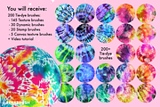 Procreate Tie Dye Textures brushes, a Brush Add-On by Revabrush (Thumbnail 2 of 11)