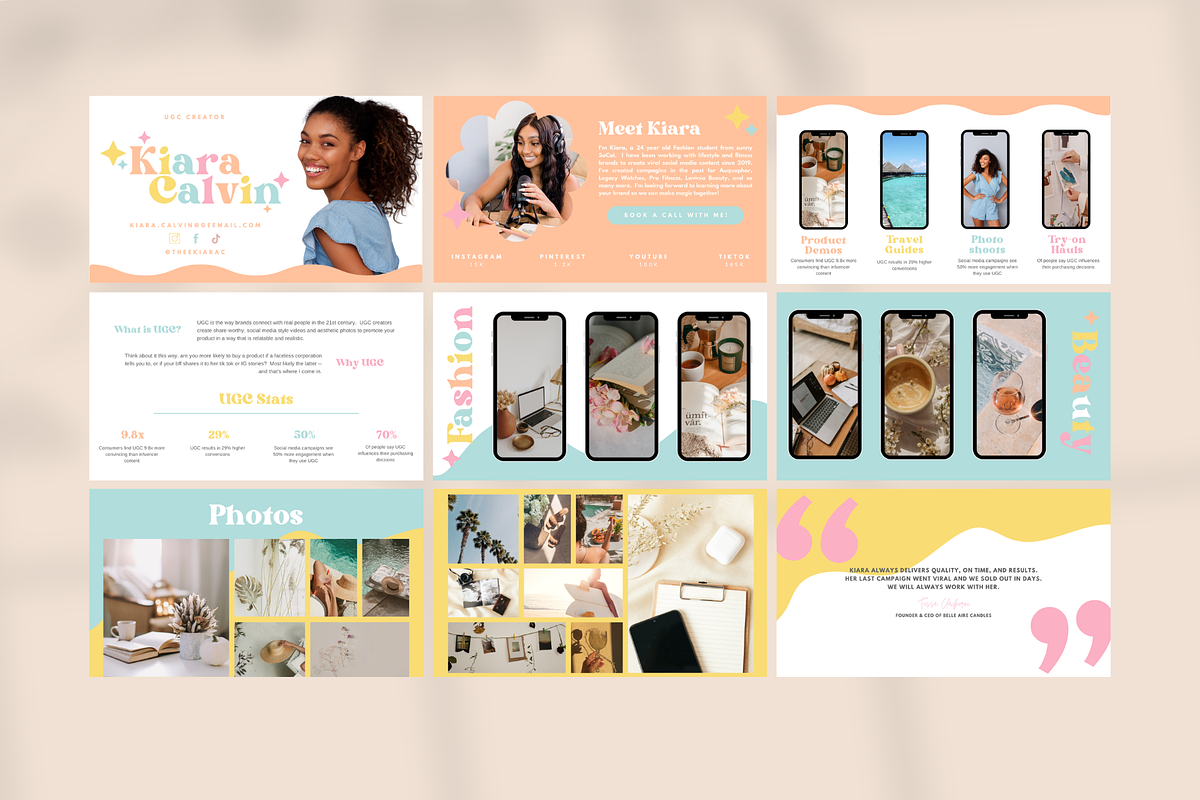 Colorful UGC Canva Portfolio Website, a Landing Page Template by BLDGtheBoutique (Photo 5 of 12)