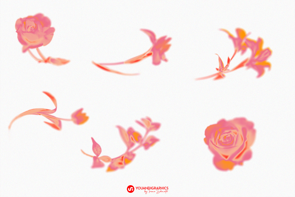 Blurry Florals Abstract Graphics, a Texture Graphic by Youandigraphics (Photo 9 of 12)