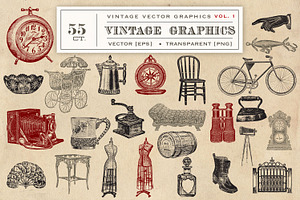 55 Vintage Vector Graphics