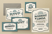 Vintage Wedding Invitation Set, an Invitation Template by graphicook (Thumbnail 3 of 3)