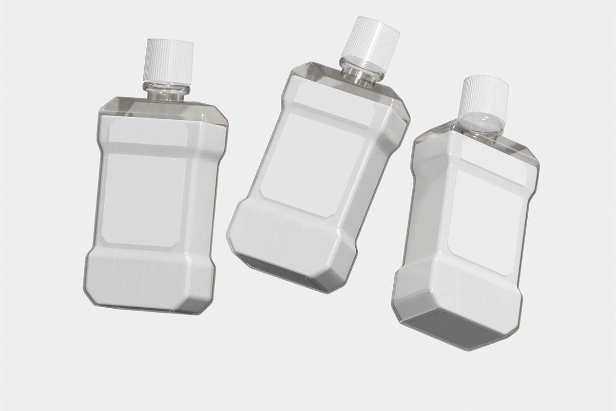 Mouthwash Bottle Mockup, a Packaging Mockup by Unerispace (Photo 3 of 5)
