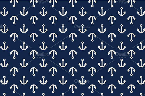 Big Anchor Seamless Pattern