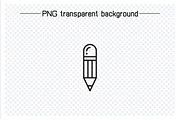 Pen and Writing Tools Icons Set, an Outline Icon by Designfour (Thumbnail 2 of 7)