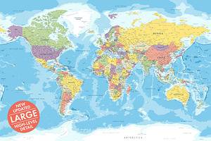 Vector World Map - Large&Detailed